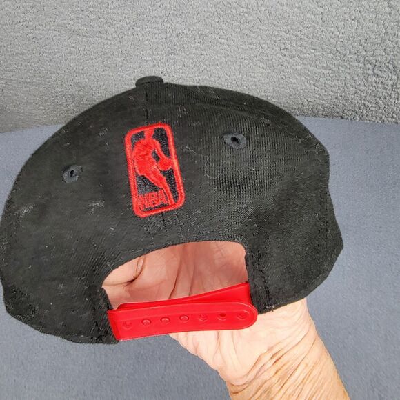 Toronto Raptors Basketball NBA Baseball Cap Hat Youth Script Black Red Snapback - Picture 9 of 11